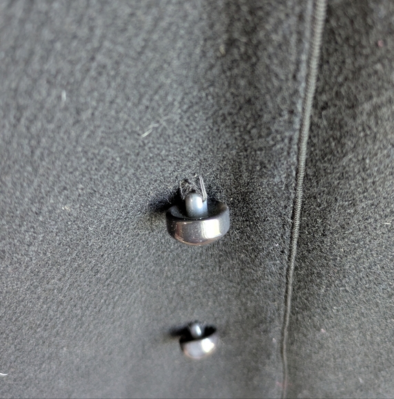 Marc Jacobs Black Double-Breasted Long Coat Size 4 - Picture 3 of 10